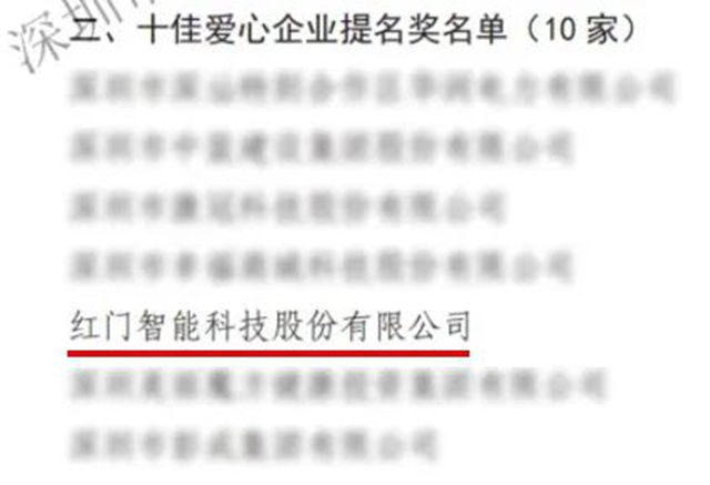 紅門公司榮獲深圳關(guān)愛行動(dòng)“十佳愛心企業(yè)”提名獎(jiǎng).jpg
